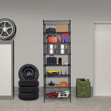 REGILLER 8-Wire Shelving Metal Storage Rack Adjustable Shelves,Standing Storage Shelf Units for Laundry Bathroom Kitchen Pantry Closet (Black,23.9L x REGILLER