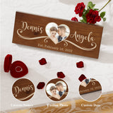 DPDP Personalized Wedding Gifts, Custom Wood Sign with Name Date Picture, Bridal Shower Gifts for Bride and Groom, Weeding Shower Gifts, Gifts for DPDP