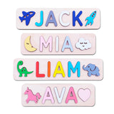 Personalized Wood Name Puzzle Montessori Toys Nursery Decor Customized Puzzle Educational Toys Sensory Toys 1st birthday Girl Gifts Custom Name Generic