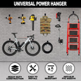 Heevir Garden Power Tool Hanger - 4Pcs Steel String Trimmer Holder Wall Mount, Grass Trimmer Organizer, Weed Eater Rack Garage Storage Hook for Weed Heevir