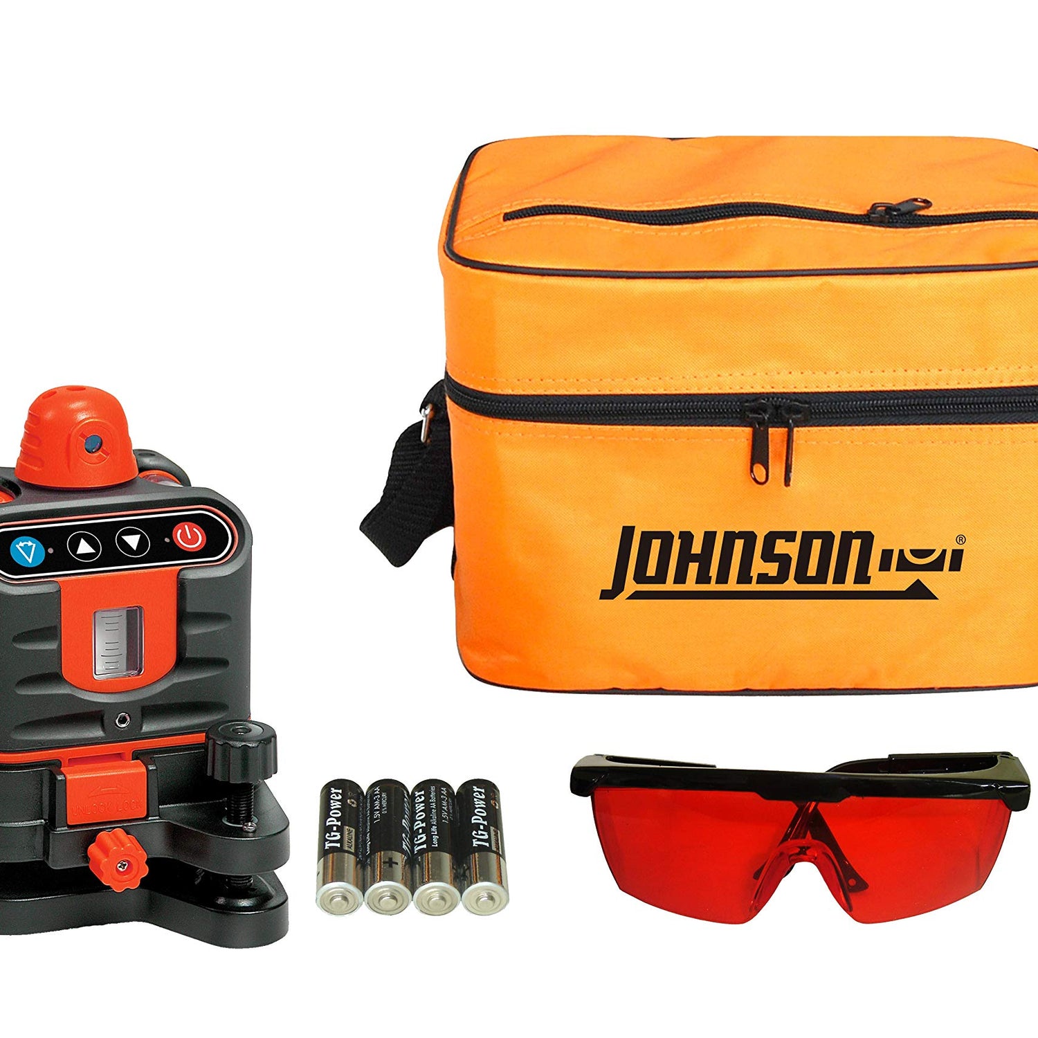 Johnson Level & Tool 40-6502 Manual-Leveling Rotary Laser, Red, 1 Laser, Large Johnson
