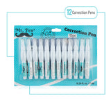 Mr. Pen- Correction Pen, Correction Fluid, Pack of 12, Correction liquid White, White Correction Fluid, White Fluid, White Out, Wipe Out Liquid, Wide Mr. Pen