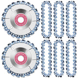 8 Pcs 5/8 Inch Wood Carving Chain Disc 4 Inch 22 Teeth Saw Blade Wood Carving Disc with Replacement Saw Chains for Chain Disc Grinding Replacement Honoson