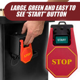 Fulton 110V Single Phase On/Off Switch with Large Stop Sign Paddle for Easy Visibility and Contact for Quick Power Downs Ideal for Router Tables Fulton