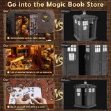 Wimlade DIY Book Nook Kit, Miniature Book Nook kit, Wooden 3D Puzzle Bookend Bookshelf Insert Decor, Halloween/Christmas Decorations/Gifts for Adults Wimlade