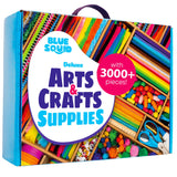Blue Squid Arts and Craft Supplies for Kids - 3000+pcs Deluxe Craft Chest, Giant Arts and Crafts Kit, Craft Box of Art Supplies for Kids, Kids Craft Blue Squid