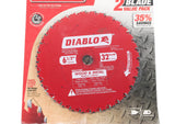 Diablo D0632GPX2 6-1/2" x 32 Tooth Wood and Metal Carbide Circular Saw Blade (2 Pack) Diablo