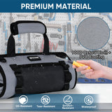 TICONN Tool Roll Bag, Heavy Duty Roll Up Tool Bag Organizer, Portable Visible Tool Storage Bag with 2 Detachable Tool Pouch (Green) TICONN