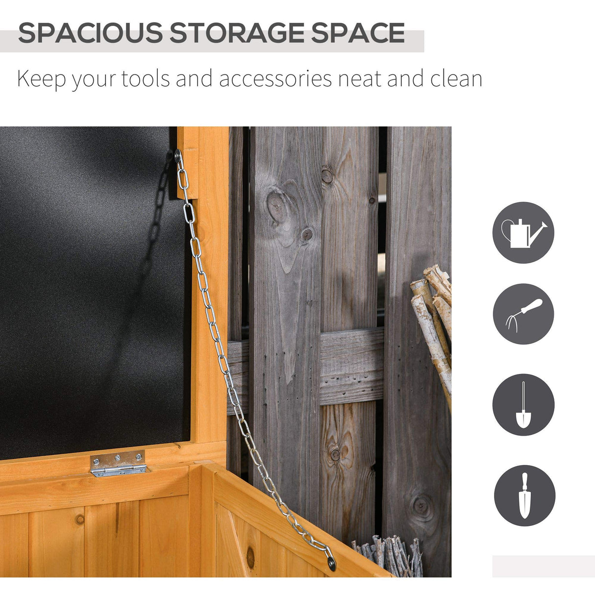 Outsunny 75 Gallon Wooden Deck Box, Outdoor Storage Container with Aerating Gap & Weather-Fighting Finish, Yellow Outsunny