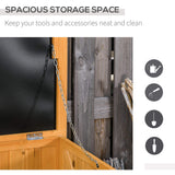 Outsunny 75 Gallon Wooden Deck Box, Outdoor Storage Container with Aerating Gap & Weather-Fighting Finish, Yellow Outsunny