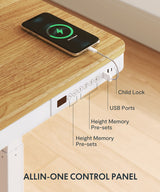 FLEXISPOT 55" Electric Standing Desk with Drawers, Quick Assembly Home Office Sit Stand Desk with Storage, USB Charging, Computer Desk for Home FLEXISPOT