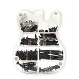 MAKA Guitar Screw Kit Assortment with Custom Acrylic Storage Box for Electric Guitar Bridge, Pickup, Pickguard, Tuner, Switch, Neck Plate, with M MAKA