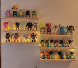 Clear Acrylic Display Shelf Case for Mini Funko Pop, Wooden Display Stand Riser 2 Layer Storage Rack for Decoration Action Figures Collectibles Toys, ELEpure