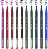 Marvy Uchida Le Flex 10 Piece Set Writing Pen, Primary Colors UCHIDA