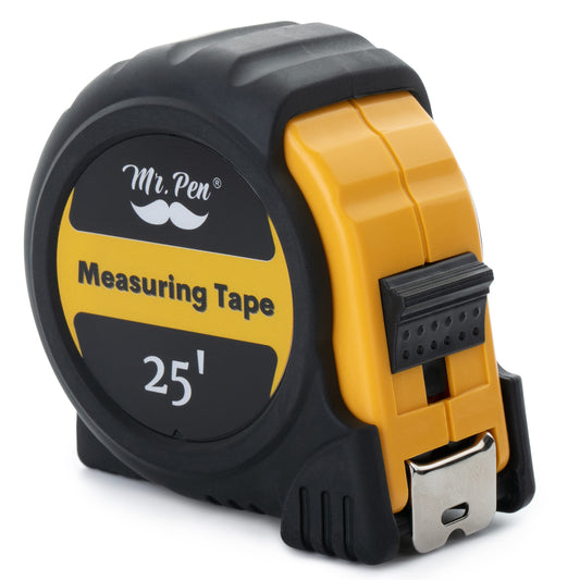 Mr. Pen- Tape Measure, 25-Foot, Steel Retractable Tape Measure with Fractions, Easy Read Tape Measure, Steel Tape Measure 25 ft - WoodArtSupply