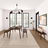 Plank+Beam 72 Inch Mid Century Modern Dining Table, Solid Wood Kitchen & Dining Room Table for 6, Minimalist Table for Dining Room, Rectangular Plank+Beam