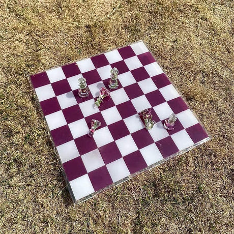RESINWORLD 12 inches XL Large Checkers Chess Board Mold for Resin, 16 Pieces Full Size 3D Silicone Chess Piece Mold for Epoxy Resin, Chess Resin Mold ResinWorld