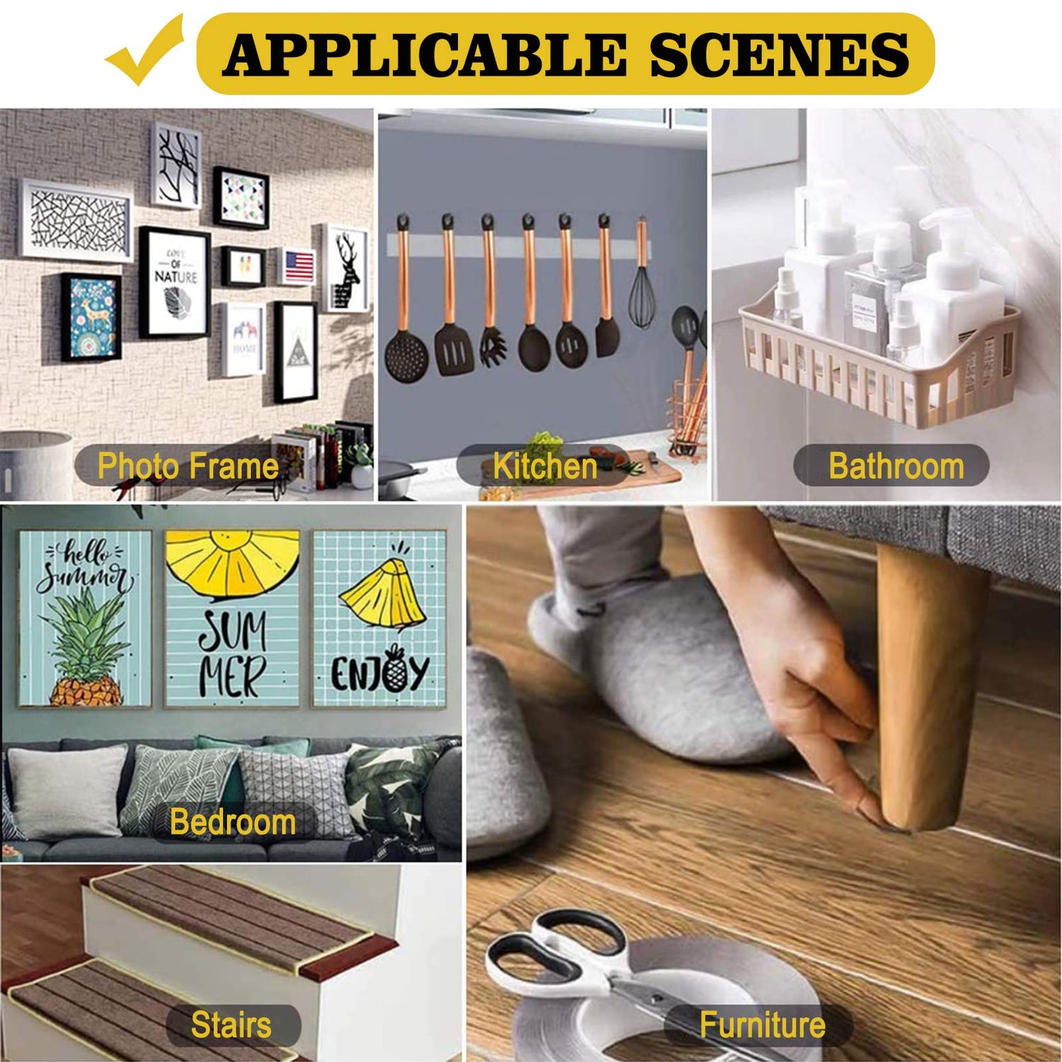 Kelasy Nano Double Sided Tape Heavy Duty,Extra Strong Sticky Double Sided Mounting Tape,1.2" x 120",Clear Adhesive Poster Wall Tape for Decoration Kelasy