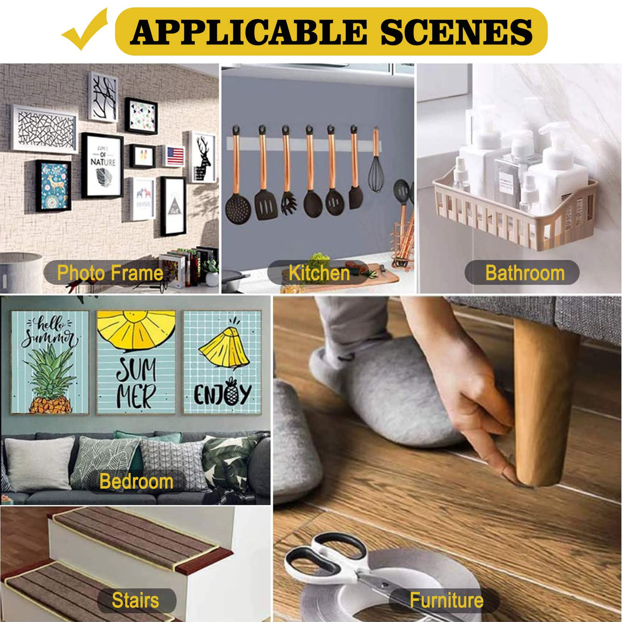 Kelasy Nano Double Sided Tape Heavy Duty,Extra Strong Sticky Double Sided Mounting Tape,1.2" x 120",Clear Adhesive Poster Wall Tape for Decoration Kelasy