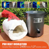 TOAUTO 6KG Propane Melting Furnace Kit TMF6000B-V3 Propane Foundry Home Kiln Casting Tool for Smelting Casting Gold Silver Copper Scrap Metal Recycle TOAUTO