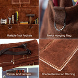 YESWELDER Leather Welding Work Shop Apron with 6 Pockets Heat Flame Resistant Cowhide Welder Apron Heavy Duty Blacksmith Aprons Adjustable for YESWELDER