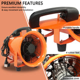 FICBXRA Utility Blower Fan 10 Inch Portable Axial Exhaust Fan 350W 1600CFM High Velocity Ventilator with 16FT Duct Hose for Exhausting & Ventilating FICBXRA