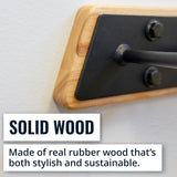 StoreYourBoard Tool Max Single Storage Rack, Solid Wood and Steel, Holds 50 lbs, Wall Mount Home and Garage Hook Organizer and Hanger, Small StoreYourBoard