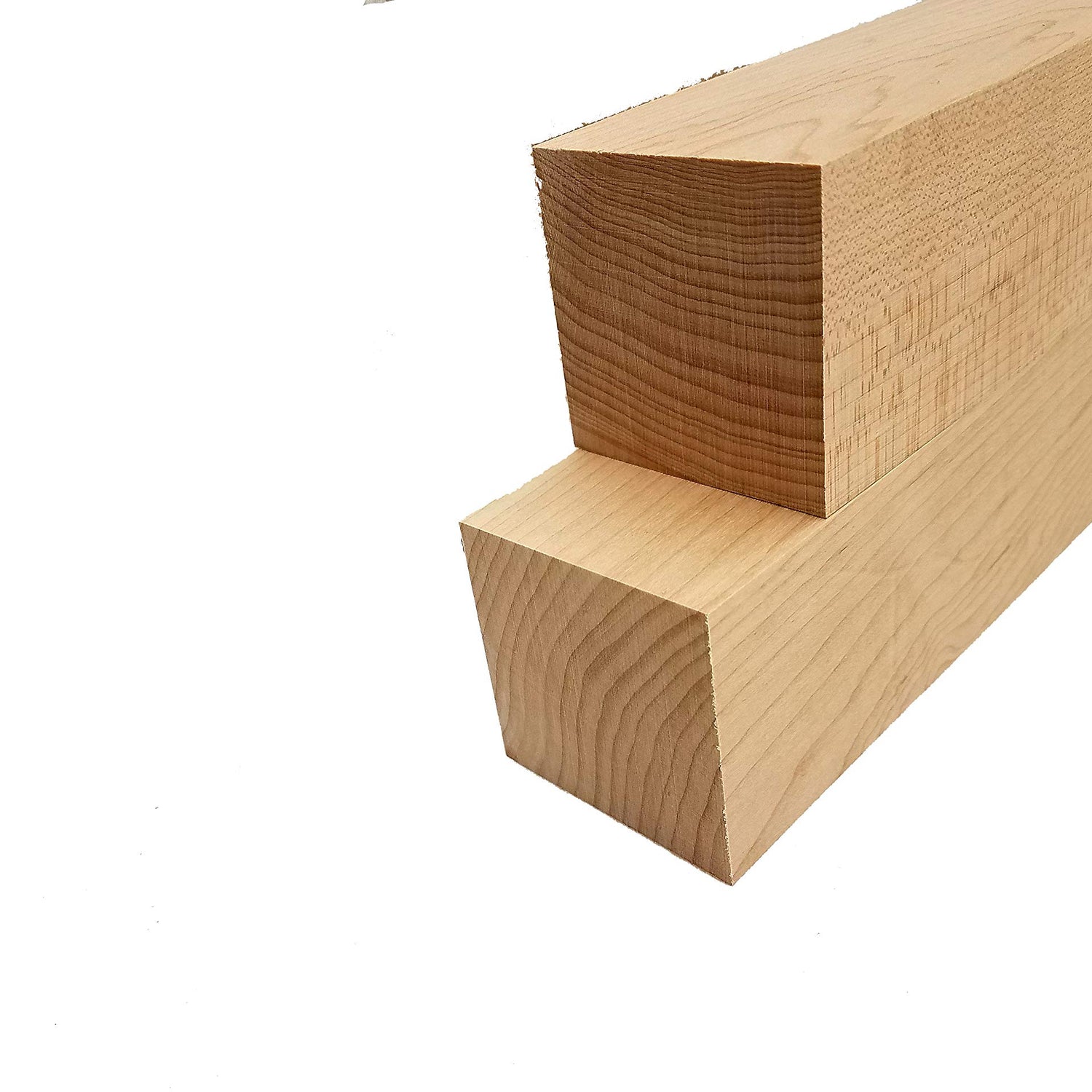Hard Maple Lumber Turning Blank Squares - 2.5" x 2.5" x 18" (2 Pcs) Barrington Hardwoods