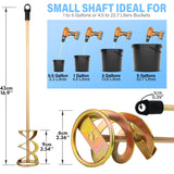 AYZOTEK Paint Mixer for Drill, 1-5 Gallon Bucket, Paint Stirrer for Drill, Zinc Plated, Rust-Free & Easy to Clean, Fits All Standard Drills - For AYZOTEK