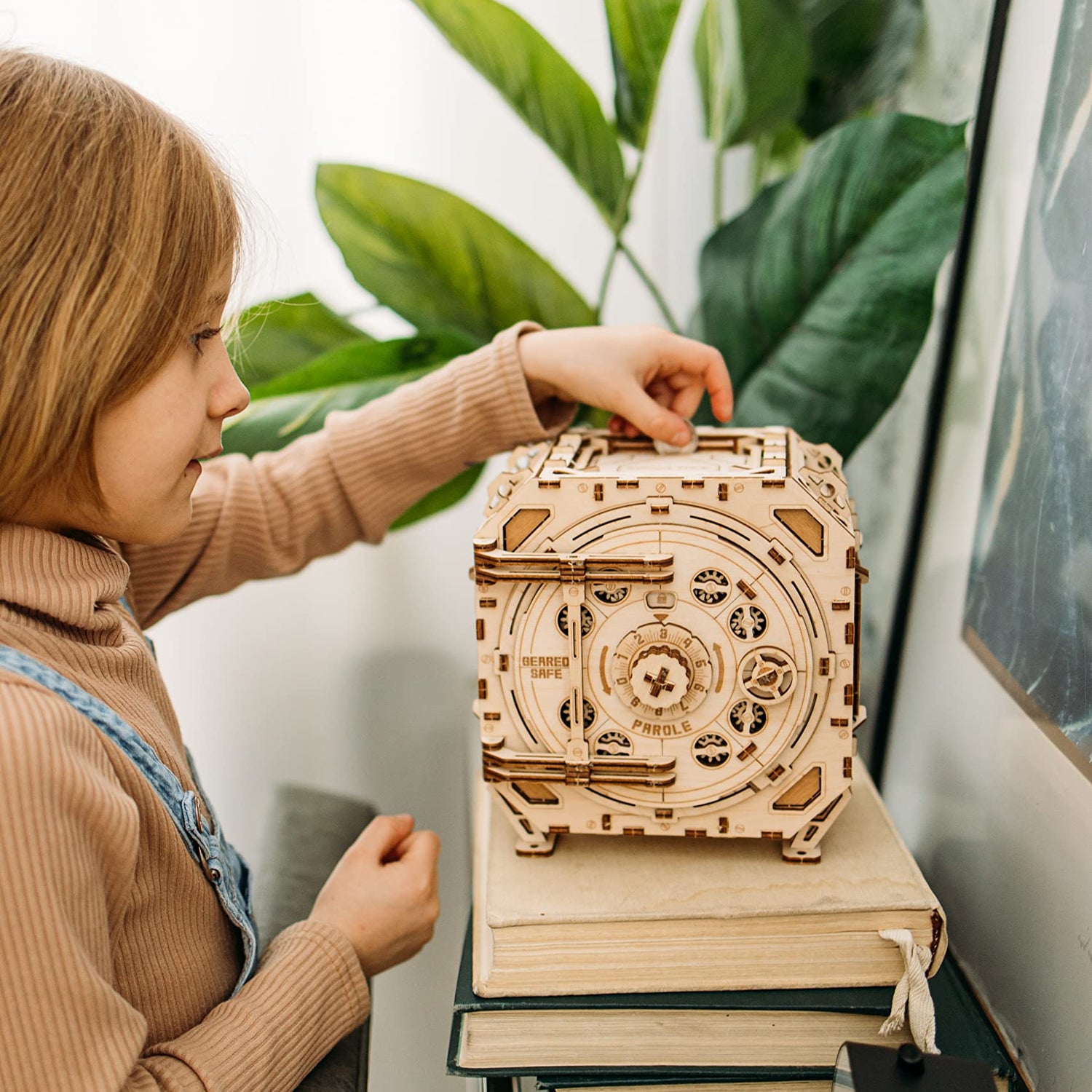 Wood Trick Geared Safe: DIY Wooden Combination Lock Model Kit for All Ages Wood Trick