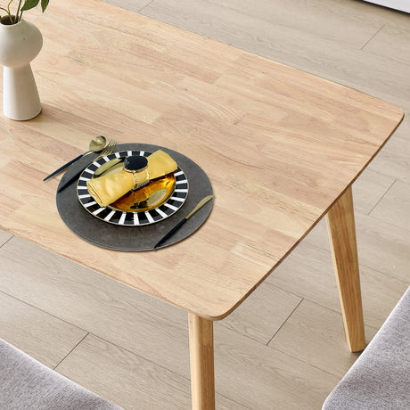 seonyou Solid Wood Kitchen Dining Table Mid Century Modern Wooden Dining Room Table Rectangular Kitchen Table Rustic Restaurant Table seonyou