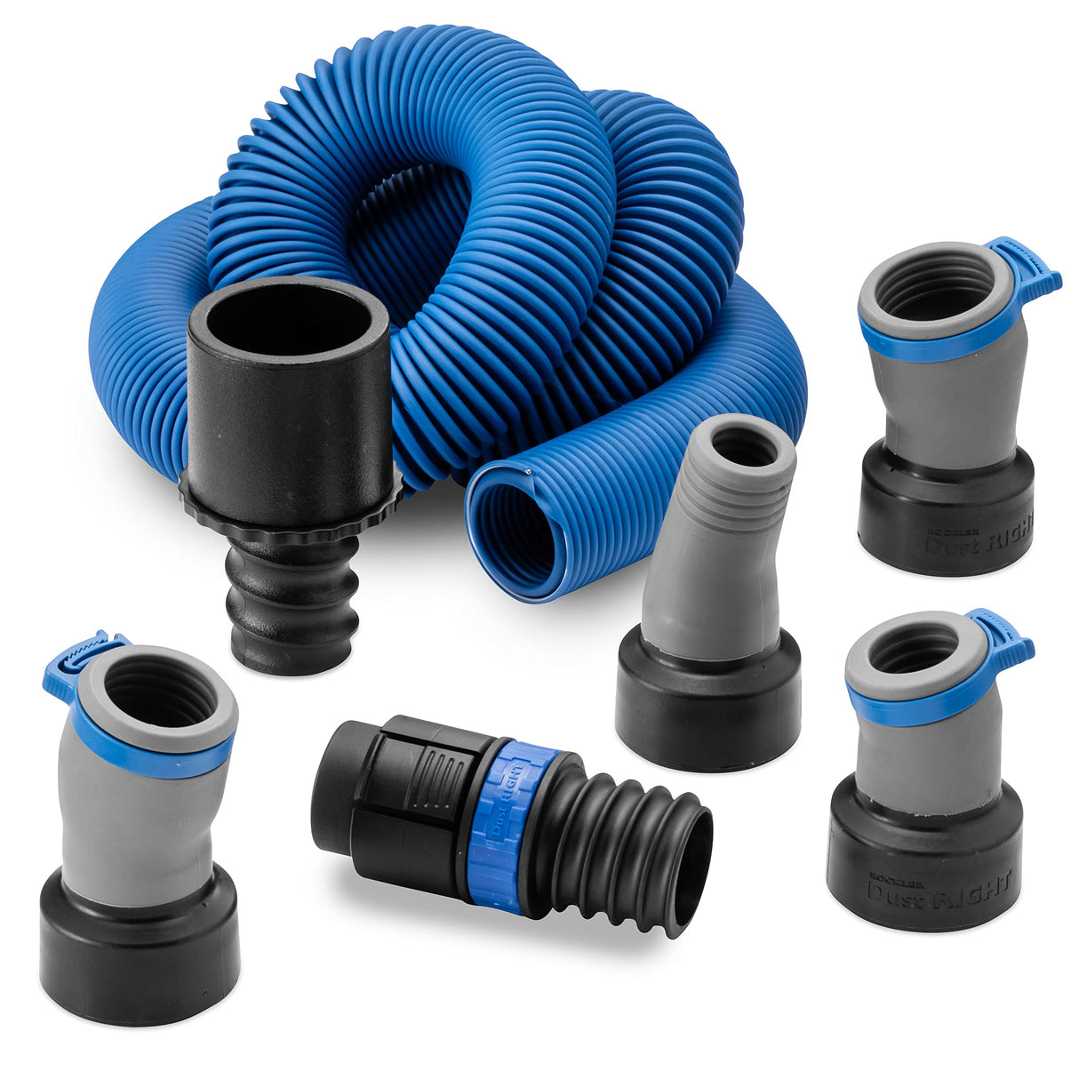 Dust Right FlexiPort Power Tool Hose Kit with Click-Connect, 3' to 12' Expandable Hose ROCKLER