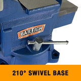 Baileigh Industrial Bench Vise, 6-1/2" Jaw Width, 7" Max Opening (BV-6I) Baileigh