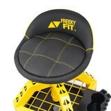 FreekyFit Rolling Shop Stool for Garage with Casters, DO02-Adjustable Height 360° Swivel Shop Seat with Tool Tray Storage, 330 LBS Capacity Padded FreekyFit