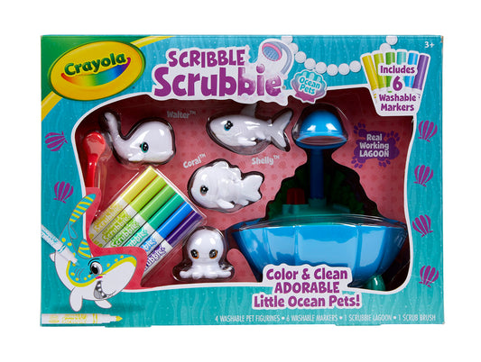 Crayola Scribble Scrubbie Pets Blue Lagoon Playset, Pet Toys For Girls & Boys, Gifts For Kids Ages 3+ - WoodArtSupply