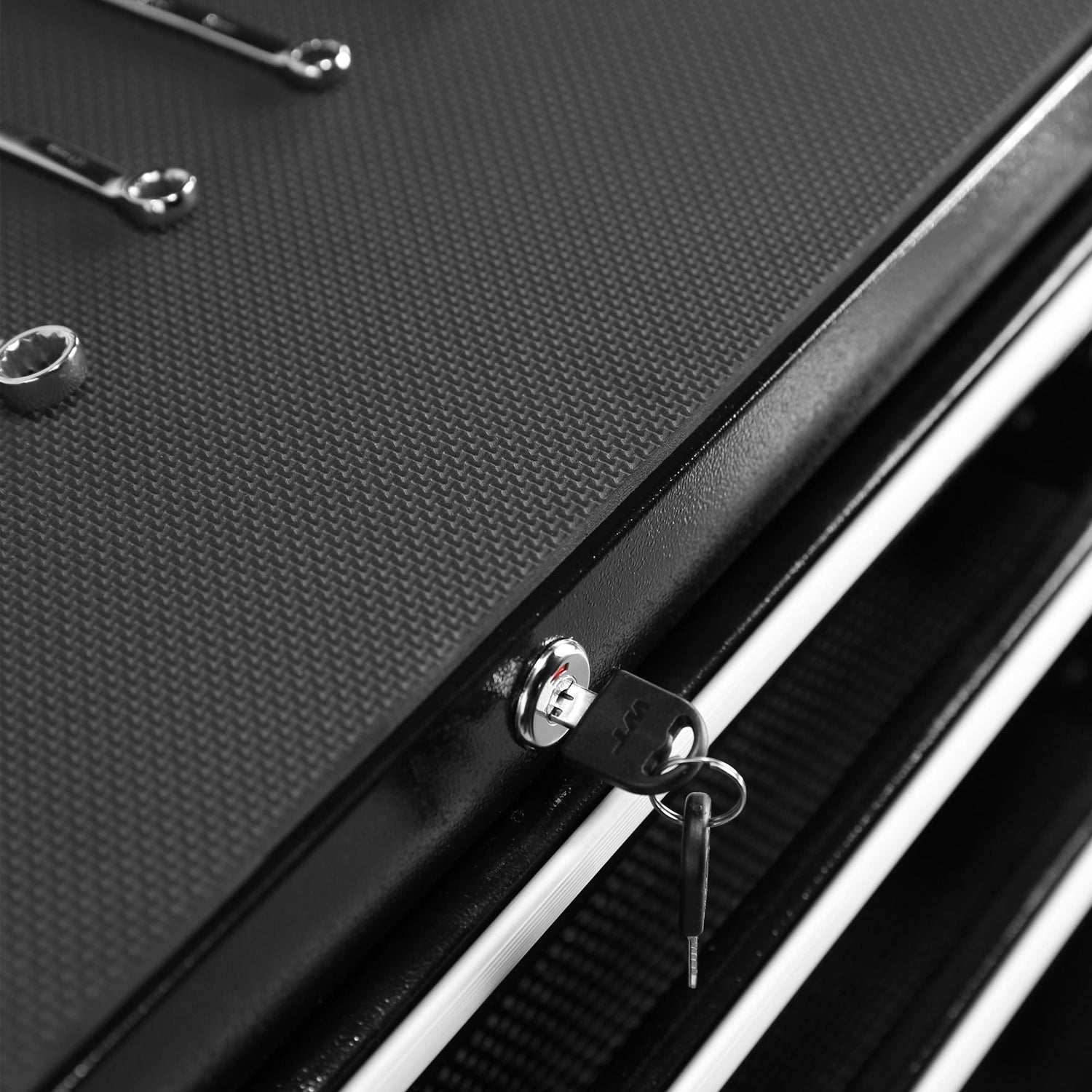 7-Drawer Tool Chest with Wheels, Rolling Tool Chest with Drawers, Top Cushion & 7PCS Tray Divider Set, Multifunctional Craftsman Tool Storage Chest Henf