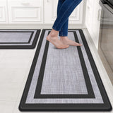 Mattitude Kitchen Mat [2 PCS] Cushioned Anti-Fatigue Non-Skid Waterproof Rugs Ergonomic Comfort Standing Mat for Kitchen, Floor, Office, Sink, Mattitude