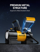 AstroAI Tire Inflator Portable Air Compressor (Up to 150 PSI) Tire Pump for Car 12V DC Digital Air Pump with 12 LEDs Super Bright Light for Bicycle, AstroAI