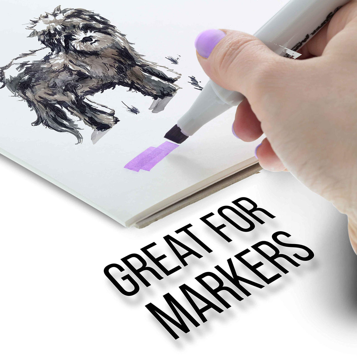 U.S. Art Supply 9" x 12" Premium Manga-Marker Paper Pad, 60 Pound (100gsm), Pad of 24-Sheets (Pack of 2 Pads) US Art Supply