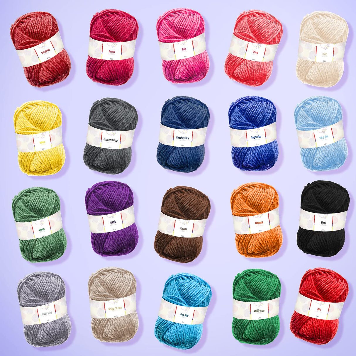 43 Piece Small Crochet Kit for Beginners Adults and Kids with 9 Crochet Hooks Set and 55 Yards of Yarn for Crocheting Set, Canvas Tote Bag and Lots Hearth & Harbor