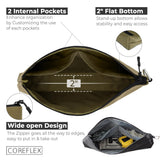 Coreflex 3 Pack Premium Tool Pouch Zipper Bag, 12inch Tool Bag, Multipurpose Storage pouch, Heavy duty Flat Bottom Tool bag with YKK Zipper for COREFLEX