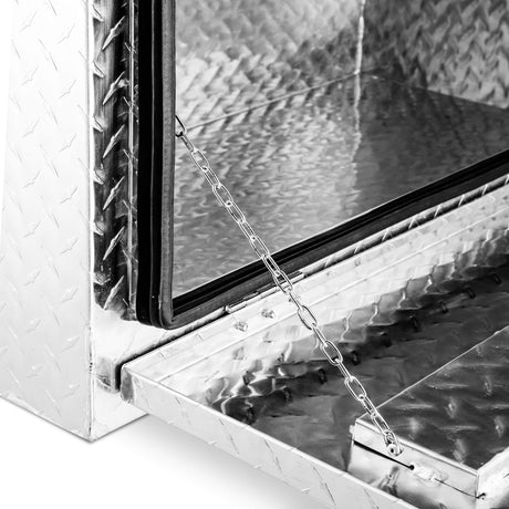 ARKSEN 18 Inch Heavy Duty Aluminum Diamond Plate Tool Underbody Box, Waterproof Square Truck Storage Organizer Chest for Pick Up Truck Bed, RV ARKSEN