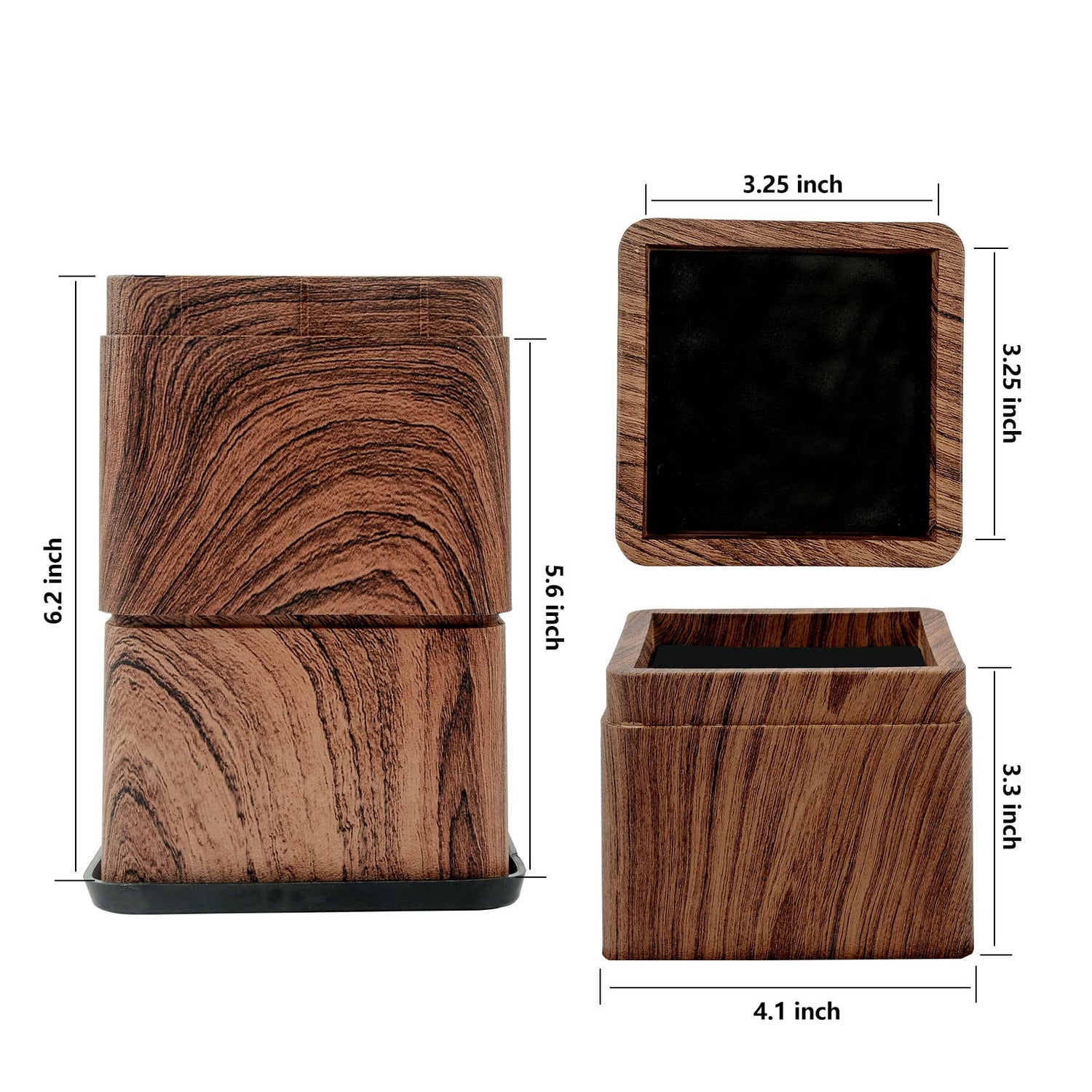 BTSD-home 3 Inch Wood Bed Risers Furniture Risers Bed Frame Lifters in Heights of 3 or 6 Inch Heavy Duty Set of 4 Square BTSD-home