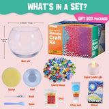 ONE TO FOUR Glass Mosaic Candle Holder Kit, Creativity DIY Stained Glass Kit for Kids & Adults, Tealight Candle Holder for Home Lighting Decor, ONE TO FOUR