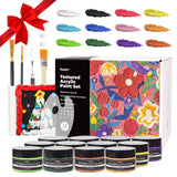 Funto Textured Acrylic Paint Set, 12 Vibrant Colors, Complete Painting Kit with Tools and Canvases, Perfect for Beginners or Professionals Art Craft Funto