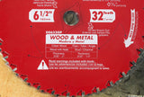 Diablo D0632GPX2 6-1/2" x 32 Tooth Wood and Metal Carbide Circular Saw Blade (2 Pack) Diablo