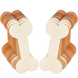 40 Pieces 4.3 x 2.2 Inches Wood Dog Bone Cutouts Unfinished Wood Dog Bone Plain Bone Shaped Wood for Crafts Wooden DIY Projects Home Decoration Jetec