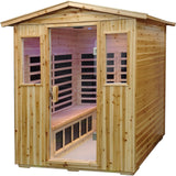 LTCCDSS Outdoor Far Infrared Sauna 4 Person | Withstand Temp -5℉-104℉, Outdoor Indoor Wooden Sauna Room for Home-12 Low EMF Boards-Canadian LTCCDSS