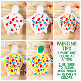 Creative Roots Mosaic Turtle Stepping Stone, Includes 8.25" Ceramic Stepping Stone & 6 Vibrant Paints, Mosaic Stepping Stone Kit, Paint Your Own Creative Roots
