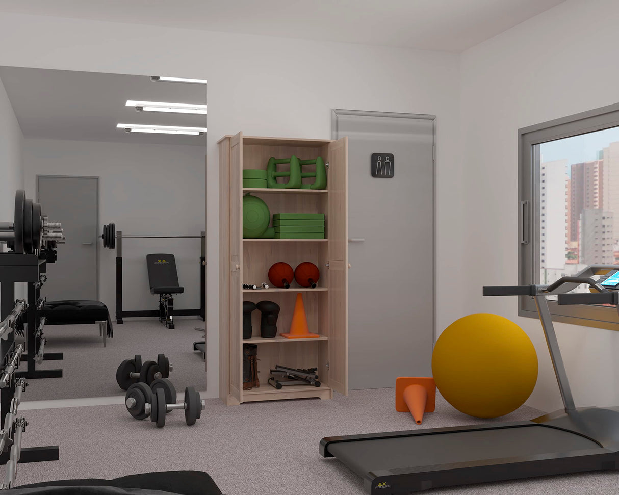 Solid Wood Unfinished Tall Pantry Cabinet with Adjustable Shelves and 2 Doors From the Tree Furniture